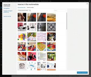 Ideas & Business – Tutorial, screenshot area di gestione dei Media – Inserisci il file multimediale